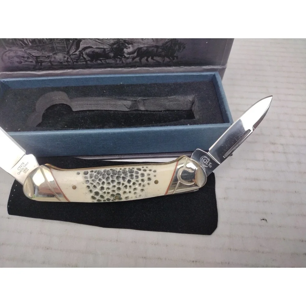 Colt Keeping The Peace CT482 2 Blade Shotgun Rifle Buckshot Bone Trapper Knife